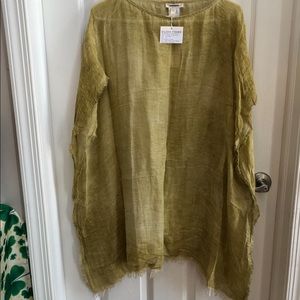 Raw edge poncho/cover up